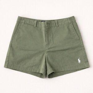 New Polo Ralph Lauren Olive Green Chino Shorts Size 10